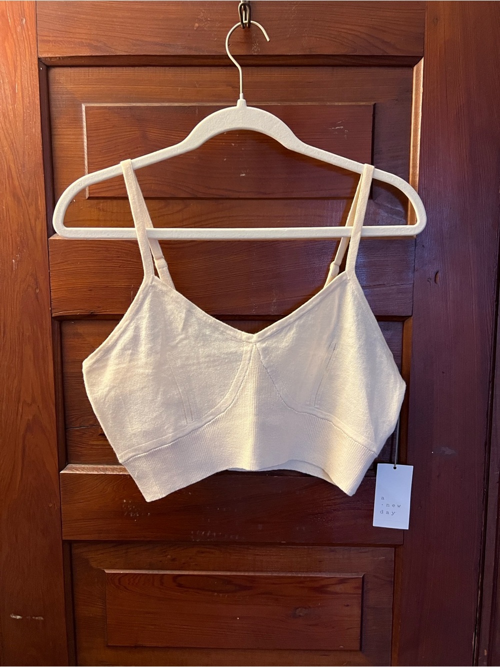 A New Day Cream Knit Cropped Tank Top